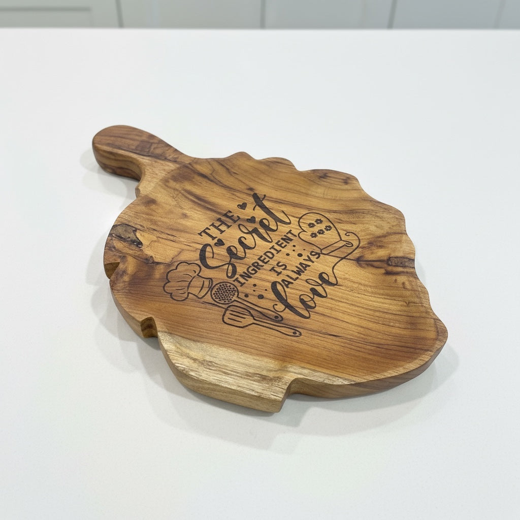 The secret ingredient wooden platter - Custom Creations