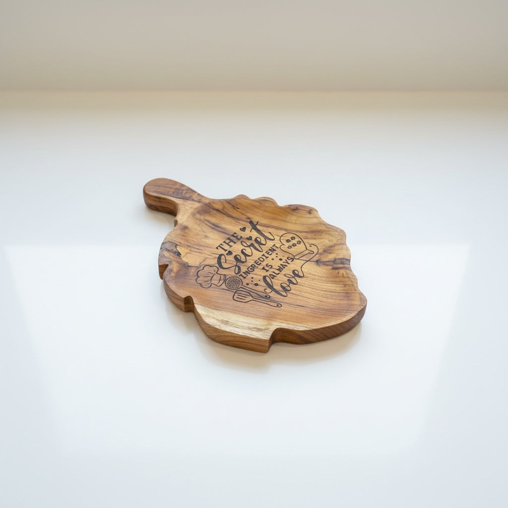 The secret ingredient wooden platter - Custom Creations