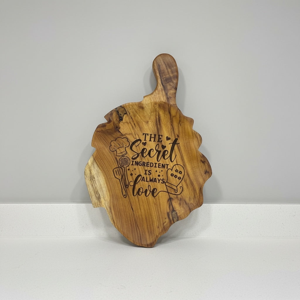 The secret ingredient wooden platter - Custom Creations