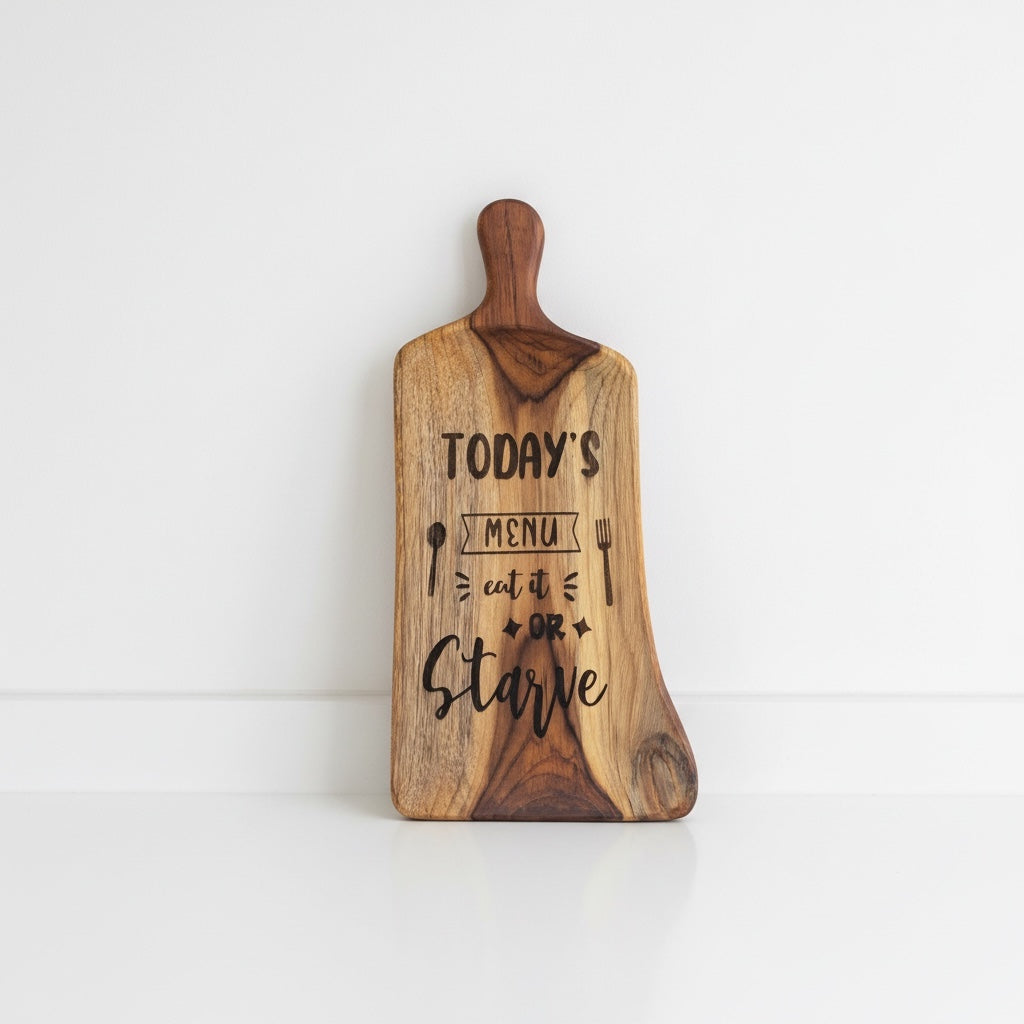 Today's Menu wooden platter - Custom Creations
