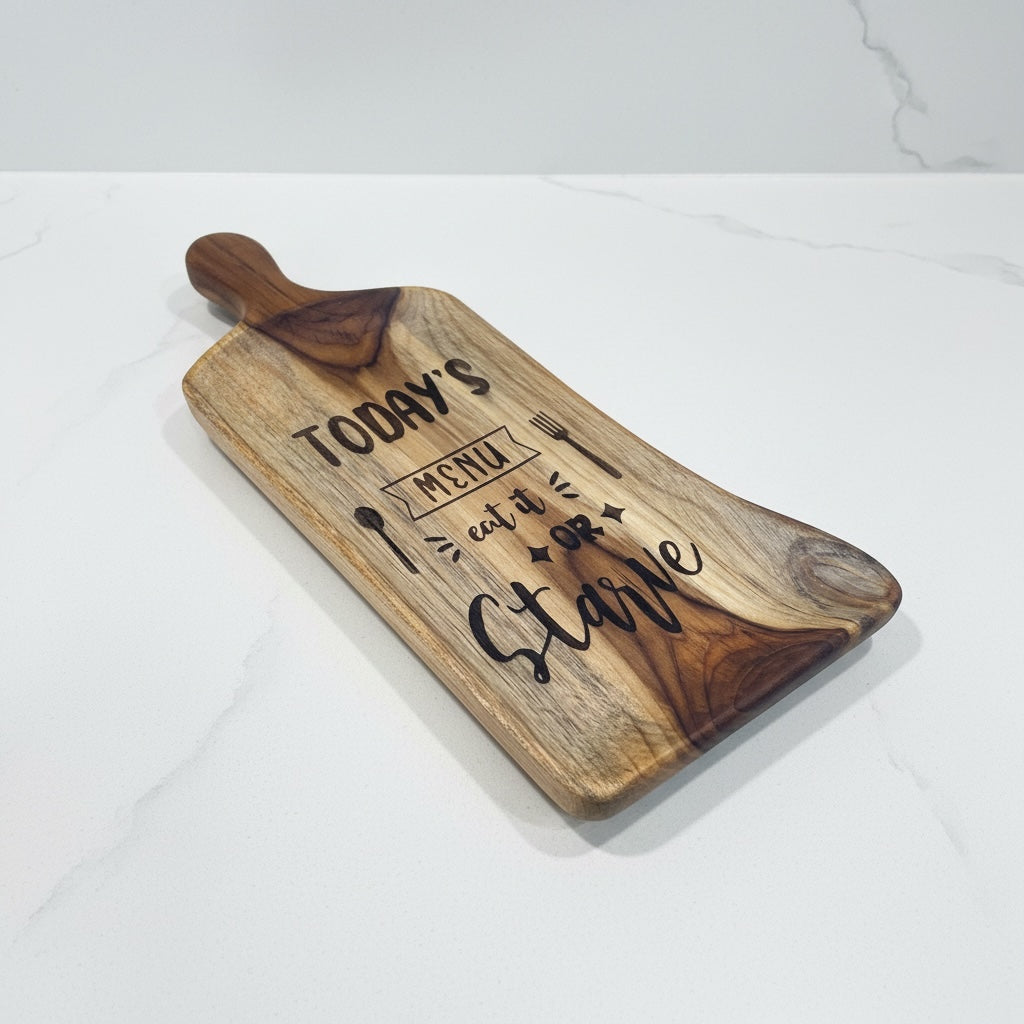 Today's Menu wooden platter - Custom Creations