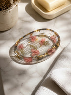 Transparent-Floral -Flake -Soap-Case-Resin by Achila