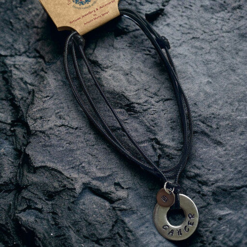 Treasured Elements-Black Zodiac Cancer Pendant