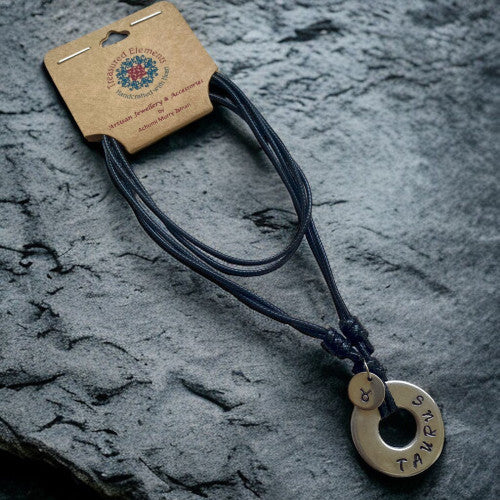 Treasured Elements-Black Zodiac Taurus Pendant