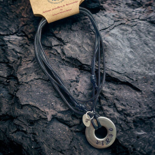 Treasured Elements-Black Zodiac Virgo Pendant