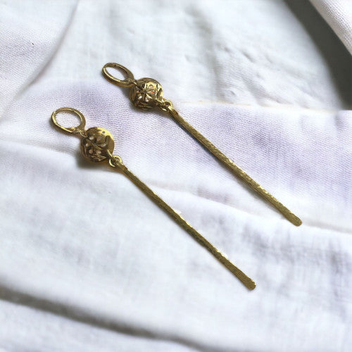 Treasured Elements-Diamond cut Disc Beads earring