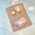 Treasured Elements - Tribal triangle brass charm earrings
