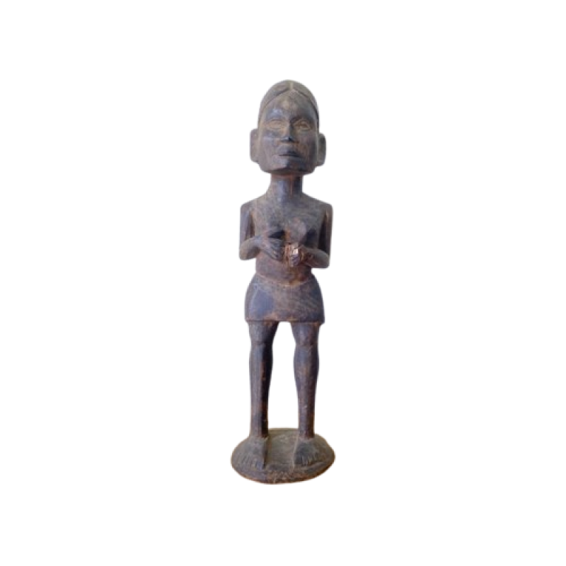 Tribal Women Statue Wood Sculpture - Indigi craft