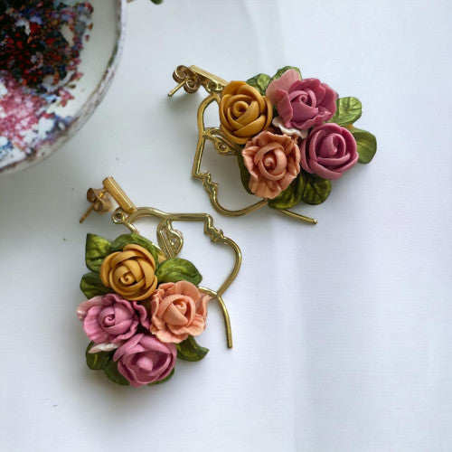 Wearable Blooms -Freesia Frost earring