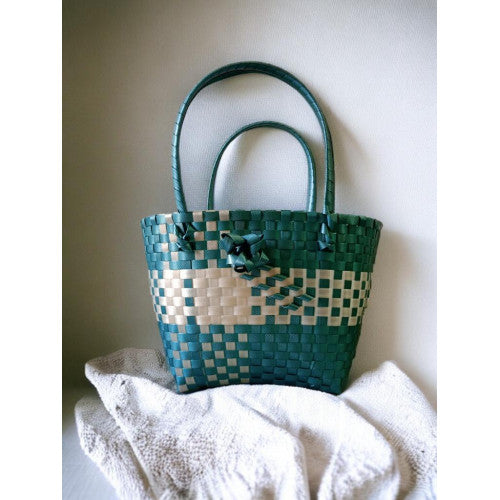 Handmade sky blue woman handbag- Indigi craft