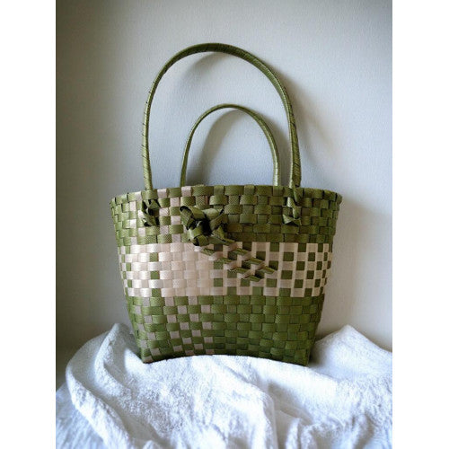 Green women basket- Indigi craft