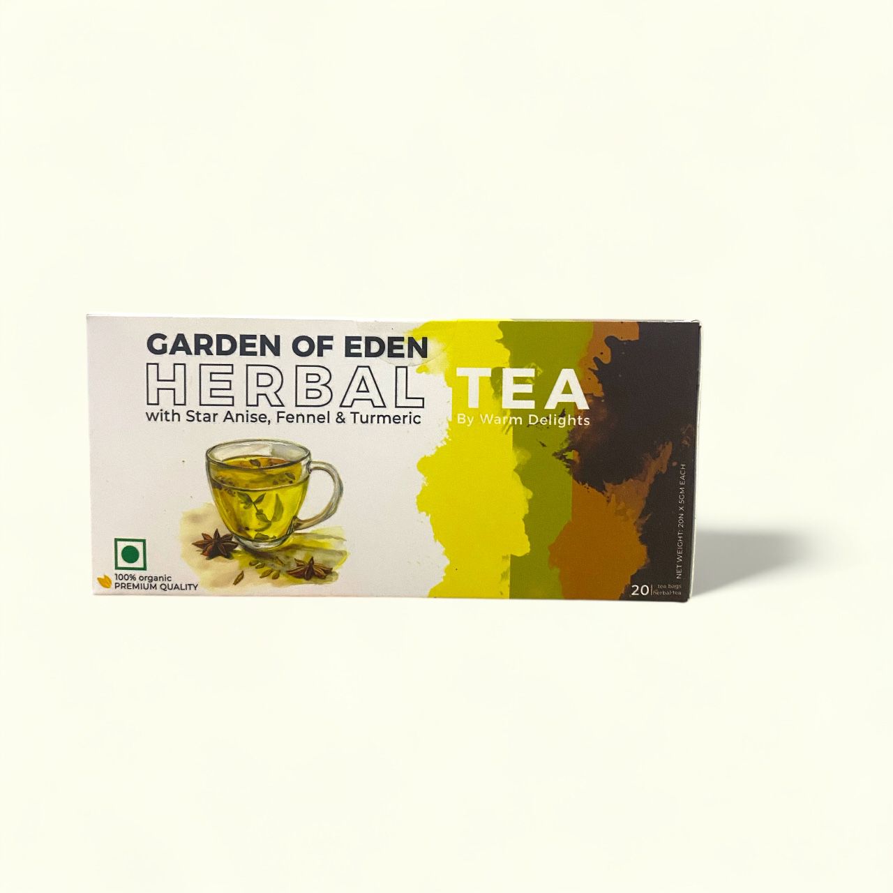 Garden of Eden Herbal Tea with Star Anise, Fennel & Turmeric 20 tea bags - Warm Delights