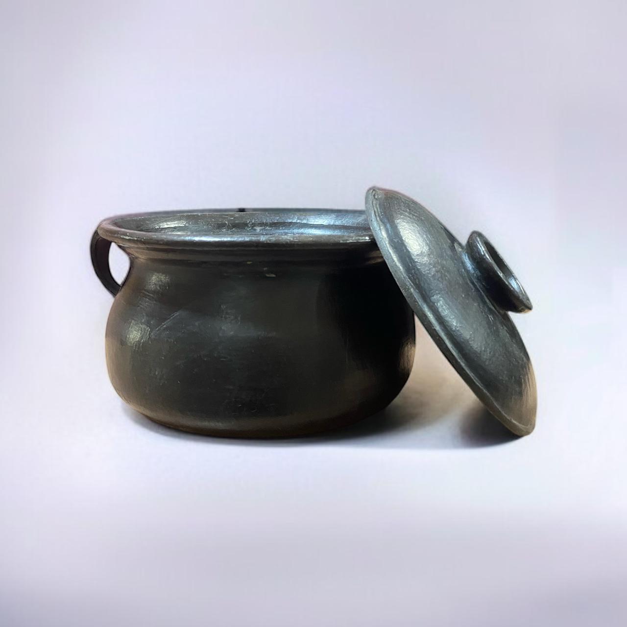 Longpi Pottery Clay Earthware Pot 5lt with Handle - Indigi Craft
