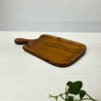 Display Platter Teak Wood Carved Design With Handle - Custom Creation