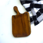 Display Platter Teak Wood Carved Design With Handle - Custom Creation