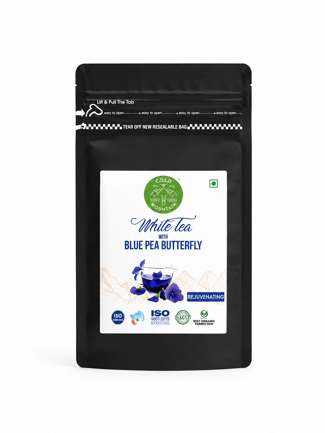White tea with Blue Pea Butterfly - cold mountain 30gm