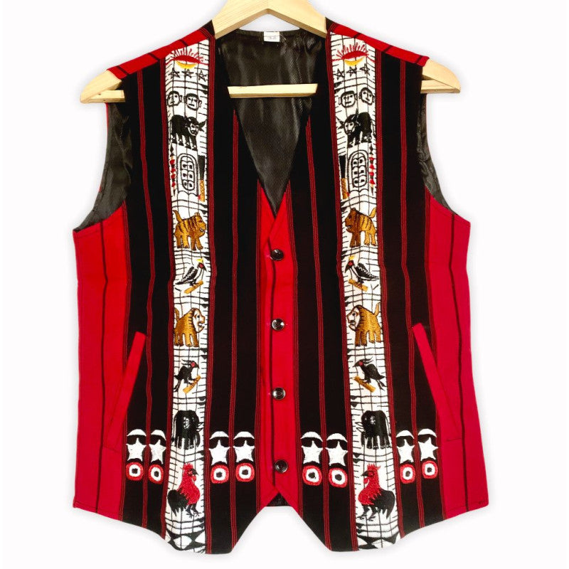 Ethnic Naga Ao Traditional Men Waistcoat - Ethnic Inspiration
