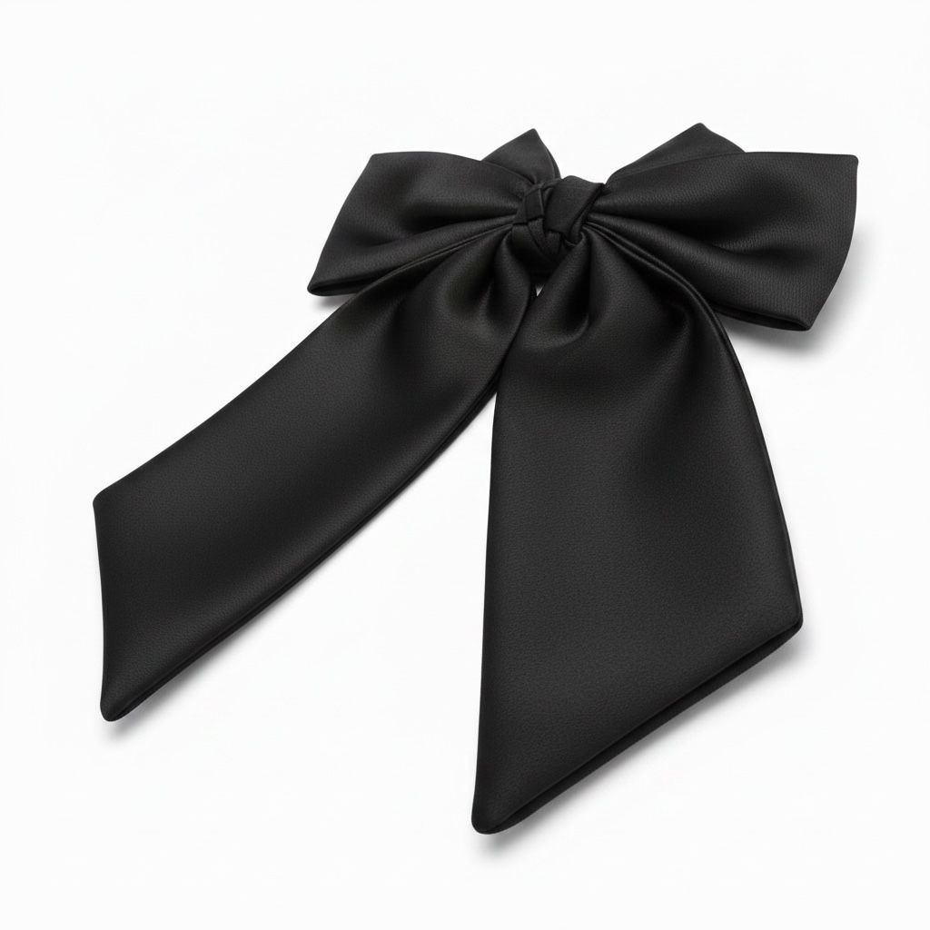 Black bow hair clip