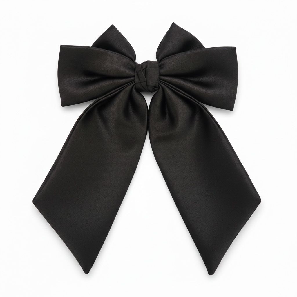 Black bow hair clip