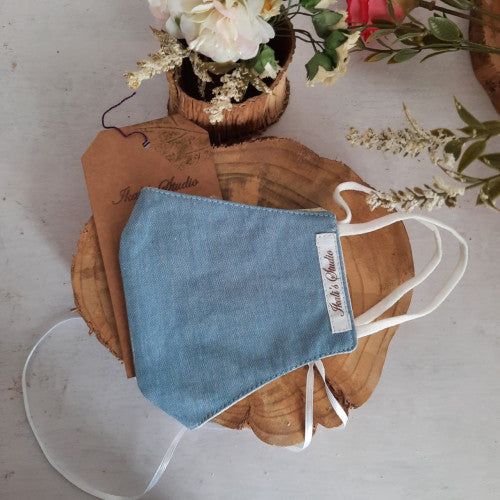 Sky blue face mask