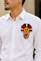 Mens traditional beaded brooch-Prodigals Home