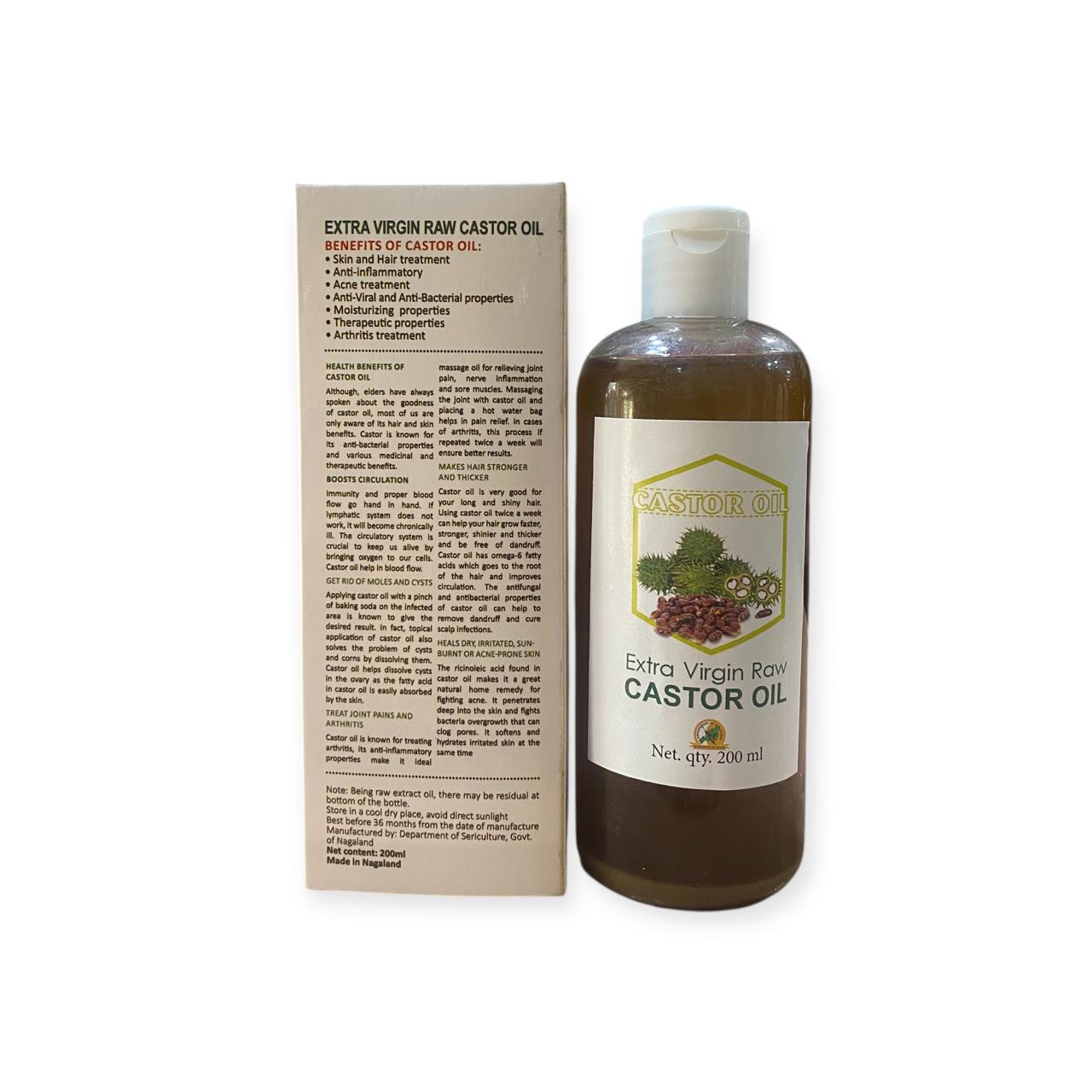 Castor Oil Extra Virgin Raw Cold Press Extract 200ml