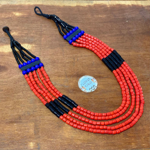Flowerchild Five Strand Charm Beads Necklace