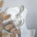 Clear glistening beads earrings - Flower Child