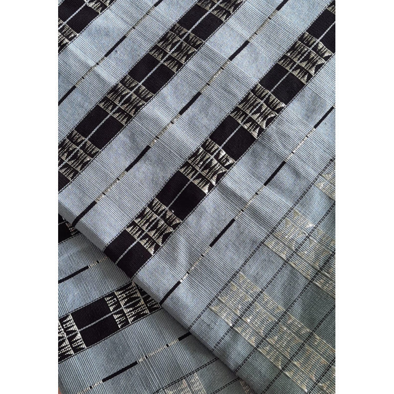 Cyan with Black and silver wraparound - Ethnic Inspirations