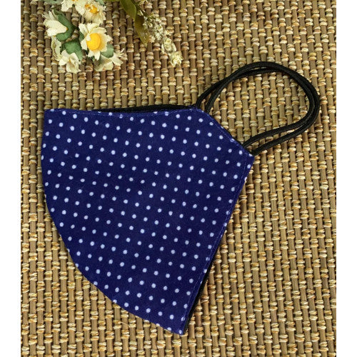 Blue Polka dot small face mask for Kids - Flower Child
