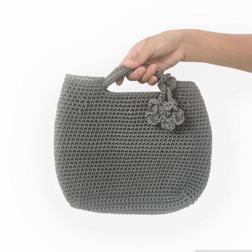 Grey medium hand bag- R Rhutsu