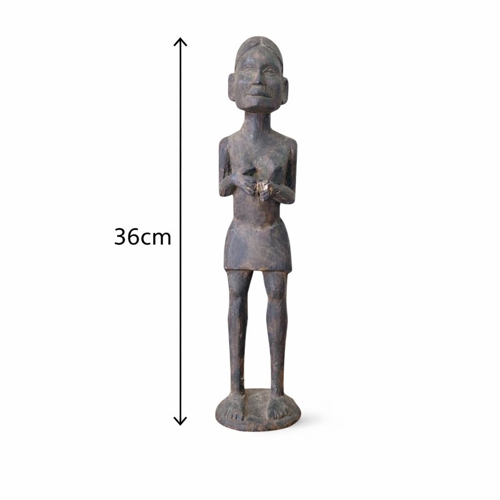 Tribal Women Statue Wood Sculpture - Indigi craft