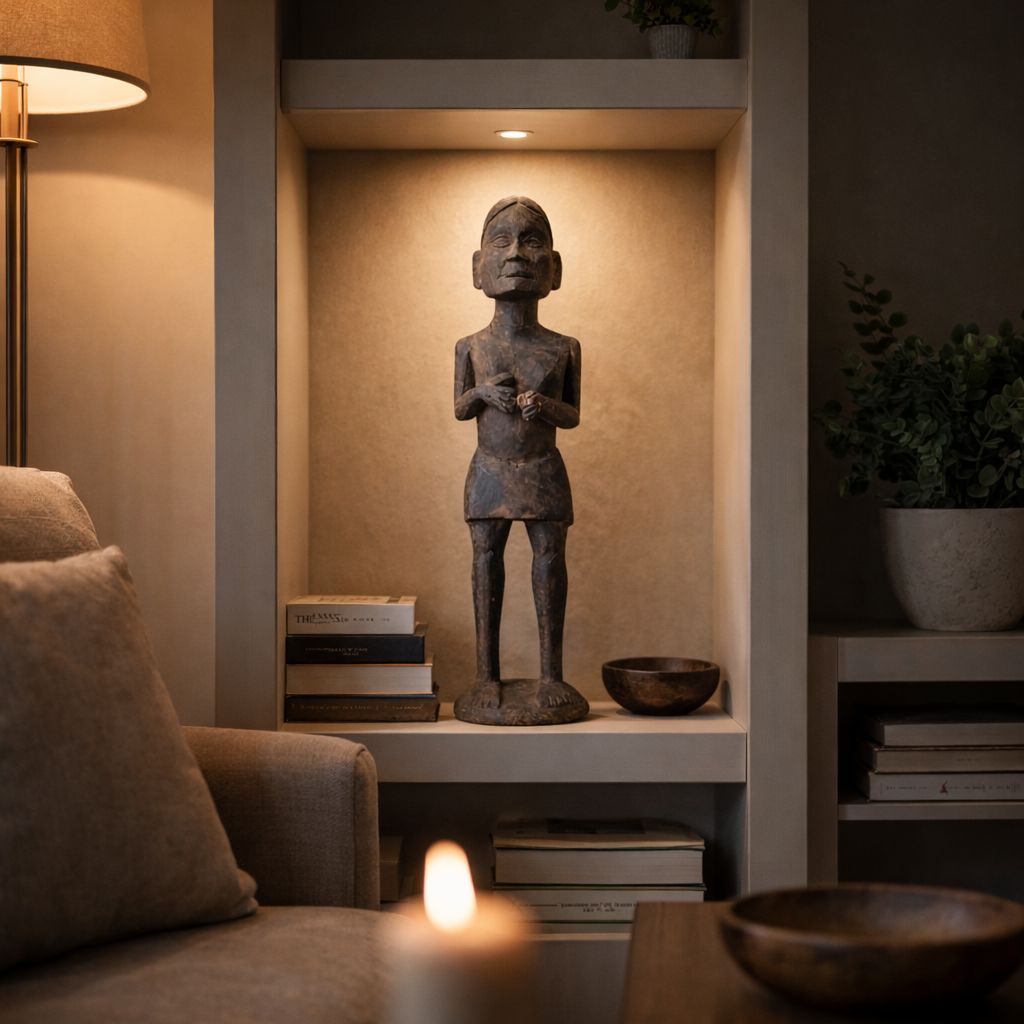 Tribal Women Statue Wood Sculpture - Indigi craft