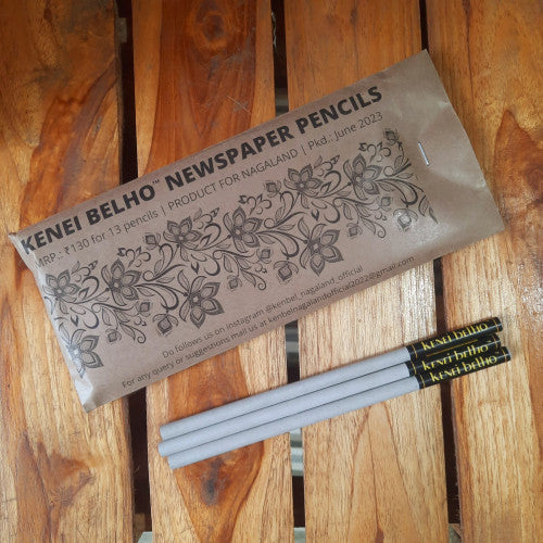 Eco friendly Newspaper pencils- Kenbel Nagaland Official