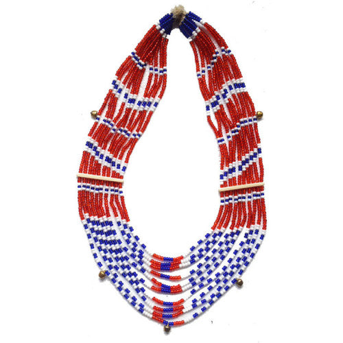 Flower child - Konyak traditional multistrand necklace with Brass bells