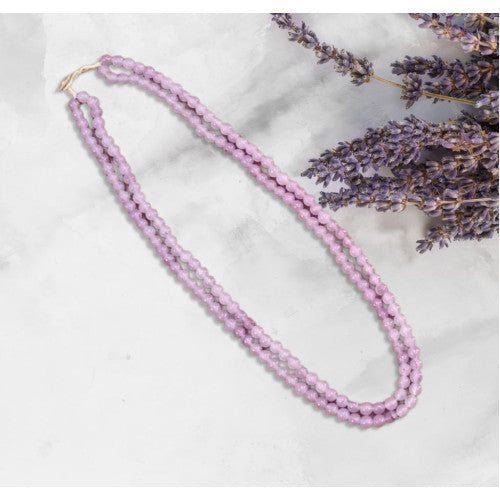 Lavender double strand agate stone necklace- Annie Sakhamo