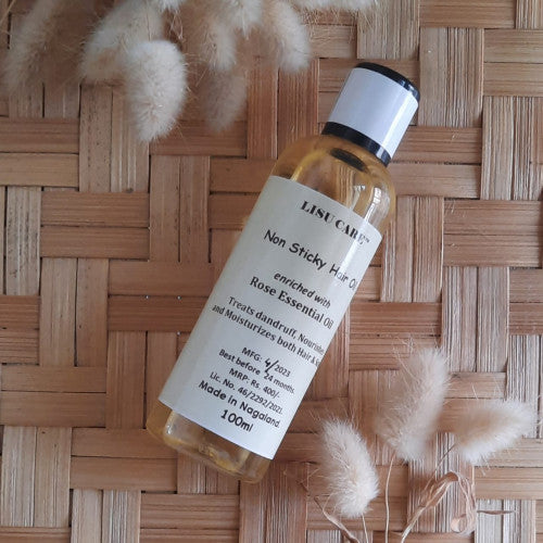 Non Sticky Hair Oil enriched with Rose essential oil 100ml