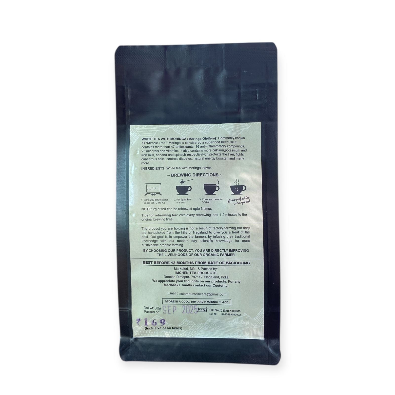 WHITE TEA WITH MORINGA - COLD MOUNTAIN 30g