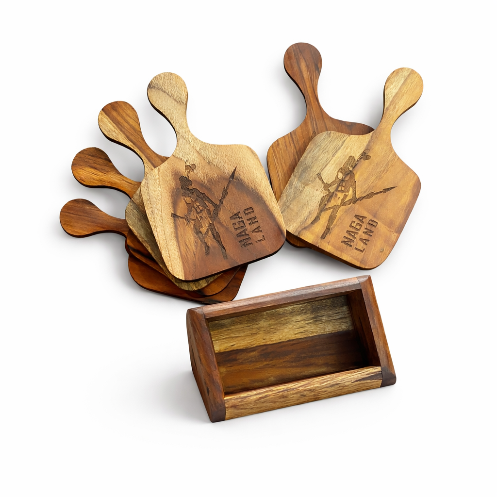 Tea coaster(teak) cutting board warrior- Custom Creations