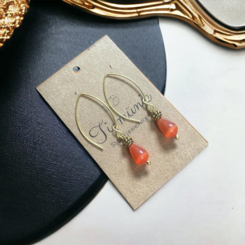 Ti Munie orange agate stone with gold plated-Annie Sakhamo