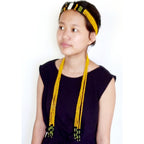 Yellow and black long multi-use jewelry piece - Annie Sakhamo