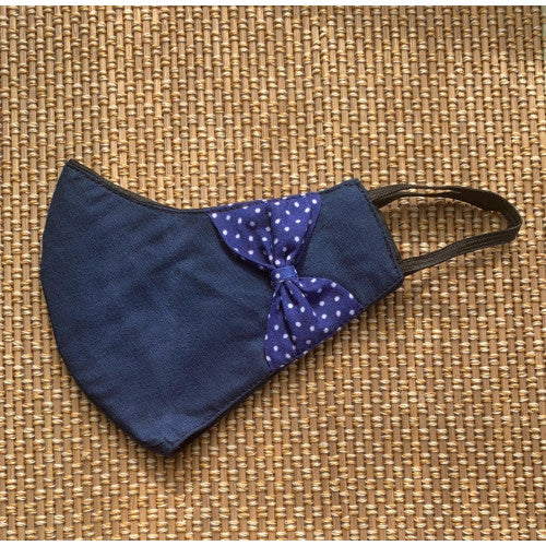 Blue side bow face mask - Flower Child