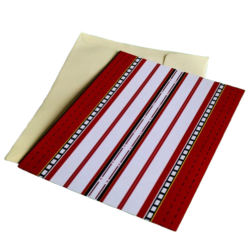 soyachunks tribal chakhesang ladies shawl Red and white greeting cards