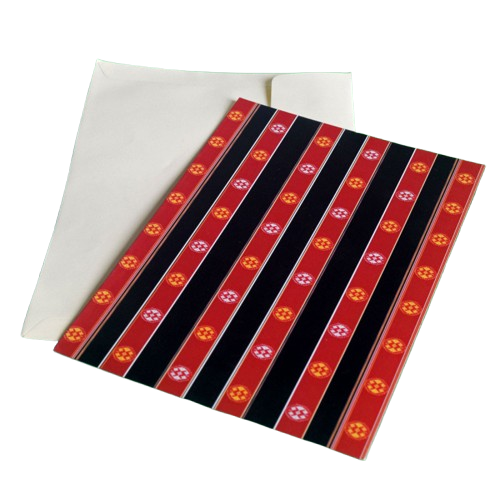 soyachunks tribal chakhesang wear Red and  black greeting cards