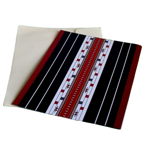 soyachunks tribal zeliangrong naga shawl white spear and red greeting cards