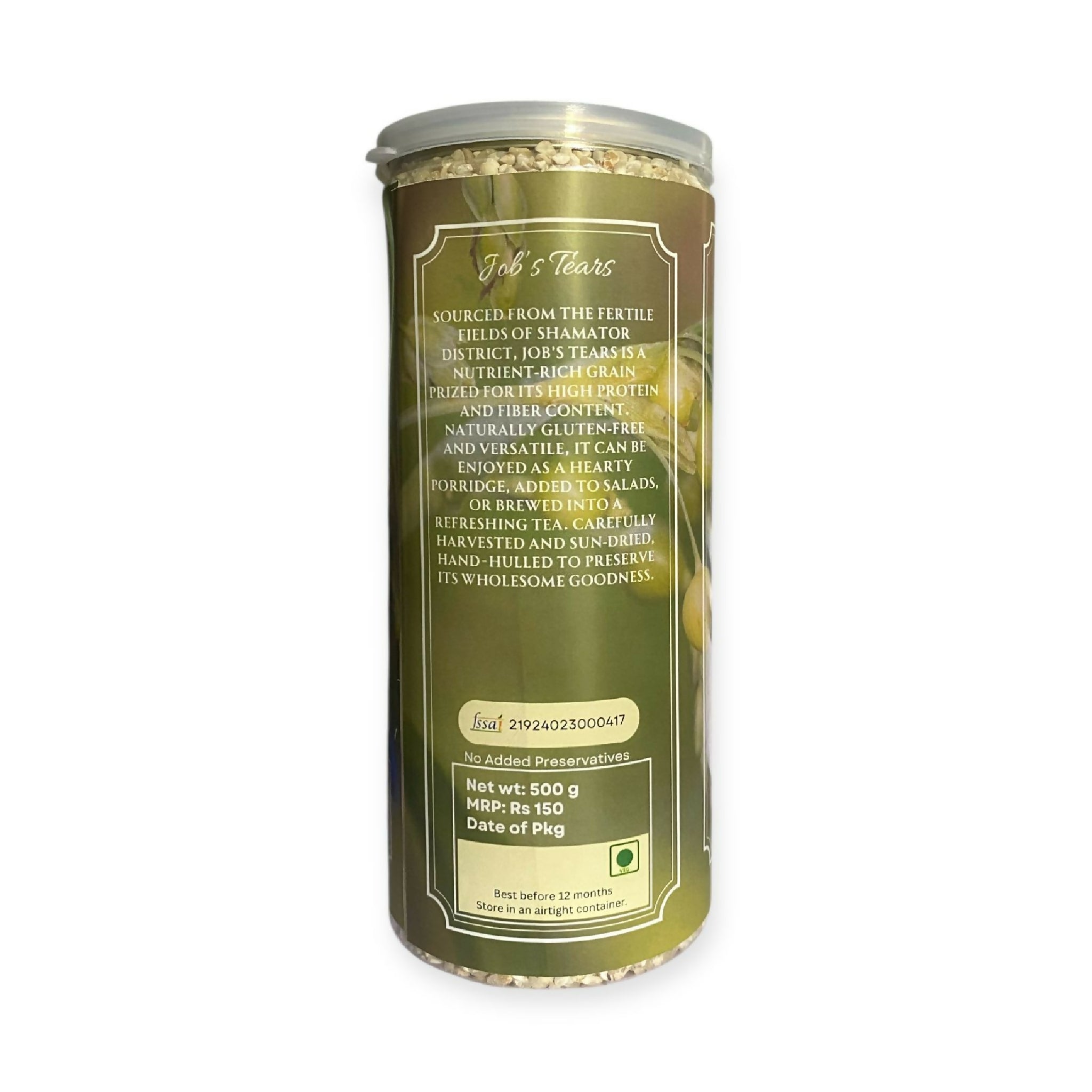 Jobs Tears (Coix) 500 gms-Kheti Culture – Ilandlo