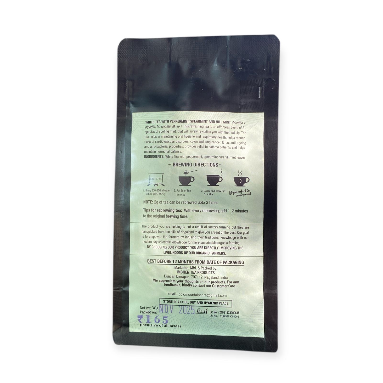 White Tea with Peppermint, spearmint and Hill mint - cold mountain 30g