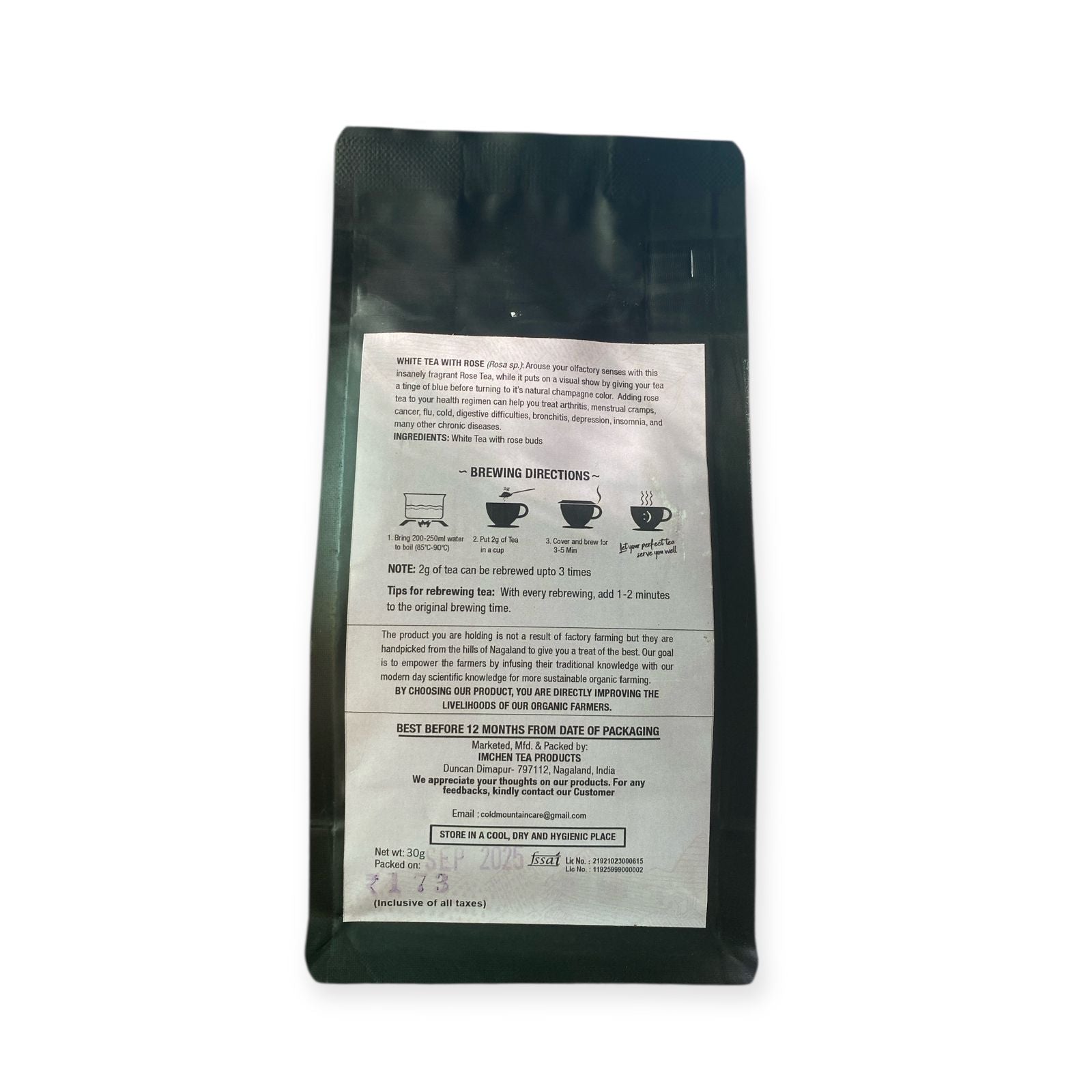 White Tea with Rose - Cold Mountain 30g