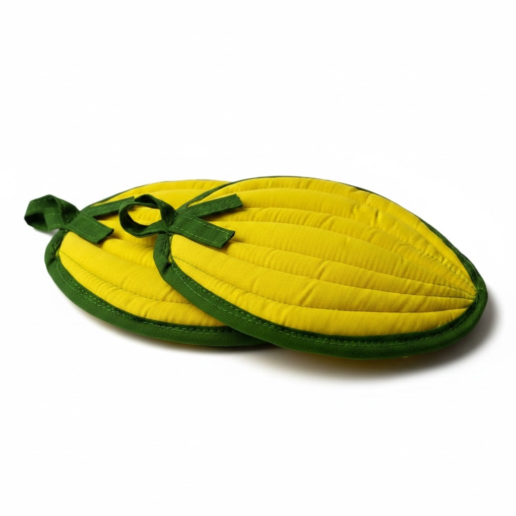 Yellow lemon padded pot holder- prodigal home